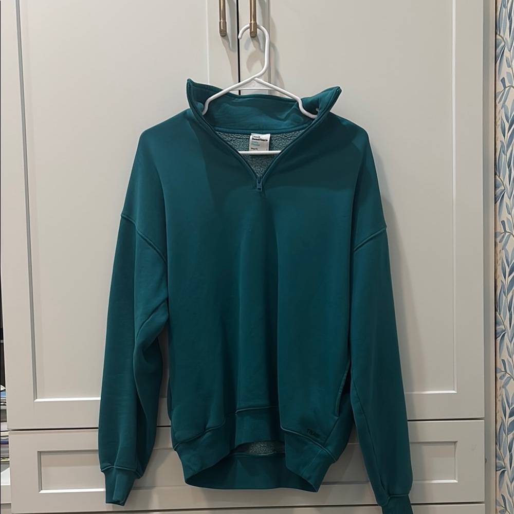 Aritzia Cozy Sweatfleece Boyfriend 1/2 Zip Sweatshirt